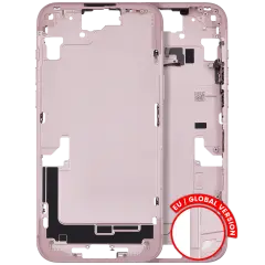 Mid-Frame Housing W/ Small Parts For iPhone 15 Plus (EU / Global Version) (Used OEM Pull: Grade A) (Pink)