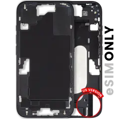 Mid-Frame Housing W/ Small Parts For iPhone 16 (US Version) (Used OEM Pull: Grade A) (Black)