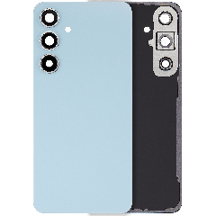 Back Cover Glass With Camera Lens For Samsung Galaxy S24 FE (No Logo) (Aftermarket Plus) (Blue)