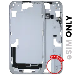 Mid-Frame Housing W/ Small Parts For iPhone 15 Plus (US Version) (Used OEM Pull: Grade B) (Blue)