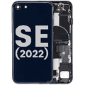Back Housing W/ Charging Port Flex & Small Parts For iPhone SE (2022) (Used OEM Pull: Grade A) (Midnight)