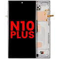 LCD Assembly With Frame (Without Fingerprint Sensor) For Samsung Galaxy Note 10 Plus (Aftermarket Plus: Incell) (Aura White)