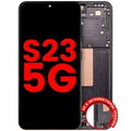 OLED Assembly With Frame For Samsung Galaxy S23 5G (US & International) (Aftermarket Plus) (Phantom Black)