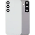 Back Cover Glass With Camera Lens For Samsung Galaxy S25 FE (No Logo) (Aftermarket Plus) (White)