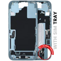 Mid-Frame Housing W/ Charging Port Flex & Small Parts For iPhone 16 (EU / Global Version) (Used OEM Pull: Grade B) (Teal)