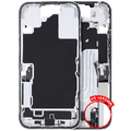 Mid-Frame Housing W/ Charging Port Flex & Small Parts For iPhone 16 (US Version) (Used OEM Pull: Grade B) (White)