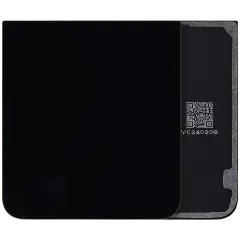 Bottom Back Cover Glass For Samsung Galaxy Z Flip 7 FE 5G (No Logo) (Aftermarket Plus) (Black)
