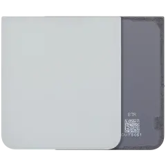 Bottom Back Cover Glass For Samsung Galaxy Z Flip 7 FE 5G (No Logo) (Aftermarket Plus) (White)