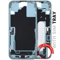 Mid-Frame Housing W/ Charging Port Flex & Small Parts For iPhone 16 Plus (EU / Global Version) (Used OEM Pull: Grade A) (Teal)