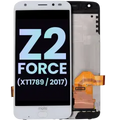 OLED Assembly With Frame And Fingerprint Scanner For Motorola Moto Z2 Force (XT1789 / 2017) (Genuine OEM) (White)