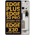 OLED Assembly With Frame For Motorola Moto Edge Plus / Edge 30 Pro (XT2201-1/4) / Edge X30 5G (XT2201-2/6 /2022) (Refurbished) (Stardust White)