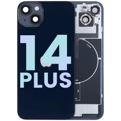 Back Glass with MagSafe Magnet & NFC & Flashlight Flex For iPhone 14 Plus (Genuine OEM) (Midnight)