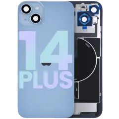 Back Glass with MagSafe Magnet & NFC & Flashlight Flex For iPhone 14 Plus (Genuine OEM) (Blue)