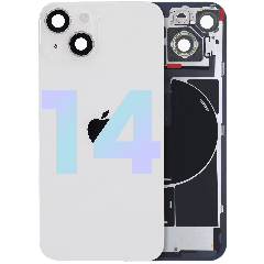 Back Glass with MagSafe Magnet & NFC & Flashlight Flex For iPhone 14 (Genuine OEM) (Starlight)
