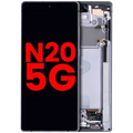 OLED Assembly With Frame For Samsung Galaxy Note 20 5G (Aftermarket Plus) (Mystic Gray)