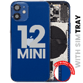 Back Housing W/ Small Parts For iPhone 12 Mini (EU / Global Version) (Used OEM Pull: Grade C) (Blue)