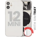 Back Housing W/ Small Parts For iPhone 12 Mini (EU / Global Version) (Used OEM Pull: Grade A) (White)