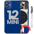 Back Housing W/ Small Parts For iPhone 12 Mini (EU / Global Version) (Used OEM Pull: Grade B) (Blue)