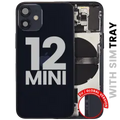Back Housing W/ Small Parts For iPhone 12 Mini (EU / Global Version) (Used OEM Pull: Grade B) (Black)