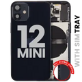 Back Housing W/ Small Parts For iPhone 12 Mini (EU / Global Version) (Used OEM Pull: Grade C) (Black)