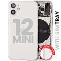 Back Housing W/ Small Parts For iPhone 12 Mini (EU / Global Version) (Used OEM Pull: Grade B) (White)