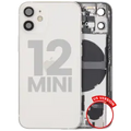 Back Housing W/ Small Parts For iPhone 12 Mini (US Version) (Used OEM Pull: Grade C) (White)