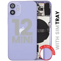 Back Housing W/ Small Parts For iPhone 12 Mini (EU / Global Version) (Used OEM Pull: Grade B) (Purple)
