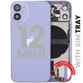 Back Housing W/ Charging Port Flex & Small Parts For iPhone 12 Mini (EU / Global Version) (Used OEM Pull: Grade A) (Purple)