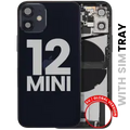 Back Housing W/ Charging Port Flex & Small Parts For iPhone 12 Mini (EU / Global Version) (Used OEM Pull: Grade B) (Black)