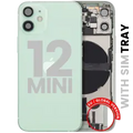 Back Housing W/ Charging Port Flex & Small Parts For iPhone 12 Mini (EU / Global Version) (Used OEM Pull: Grade C) (Green)