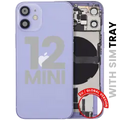 Back Housing W/ Charging Port Flex & Small Parts For iPhone 12 Mini (EU / Global Version) (Used OEM Pull: Grade C) (Purple)