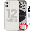 Back Housing W/ Charging Port Flex & Small Parts For iPhone 12 Mini (EU / Global Version) (Used OEM Pull: Grade C) (White)