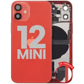 Back Housing W/ Charging Port Flex & Small Parts For iPhone 12 Mini (US Version) (Used OEM Pull: Grade A) (Red)