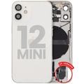Back Housing W/ Charging Port Flex & Small Parts For iPhone 12 Mini (US Version) (Used OEM Pull: Grade A) (White)