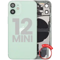 Back Housing W/ Charging Port Flex & Small Parts For iPhone 12 Mini (US Version) (Used OEM Pull: Grade B) (Green)