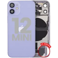 Back Housing W/ Charging Port Flex & Small Parts For iPhone 12 Mini (US Version) (Used OEM Pull: Grade B) (Purple)