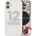 Back Housing W/ Charging Port Flex & Small Parts For iPhone 12 Mini (US Version) (Used OEM Pull: Grade B) (White)