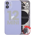 Back Housing W/ Charging Port Flex & Small Parts For iPhone 12 Mini (US Version) (Used OEM Pull: Grade C) (Purple)