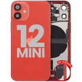 Back Housing W/ Charging Port Flex & Small Parts For iPhone 12 Mini (US Version) (Used OEM Pull: Grade C) (Red)