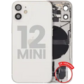 Back Housing W/ Charging Port Flex & Small Parts For iPhone 12 Mini (US Version) (Used OEM Pull: Grade C) (White)