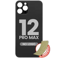 Back Glass With 3M Adhesive For iPhone 12 Pro Max (No Logo / Large Camera Hole) (Graphite)