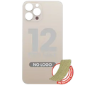 Back Glass With 3M Adhesive For iPhone 12 Pro Max (No Logo / Large Camera Hole) (Gold)