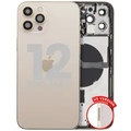 Back Housing W/ Small Parts For iPhone 12 Pro Max (US Version) (Used OEM Pull: Grade A) (Gold)