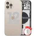 Back Housing W/ Small Parts For iPhone 12 Pro Max (US Version) (Used OEM Pull: Grade B) (Gold)