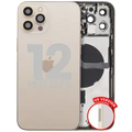 Back Housing W/ Small Parts For iPhone 12 Pro Max (US Version) (Used OEM Pull: Grade C) (Gold)