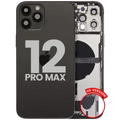Back Housing W/ Charging Port Flex & Small Parts For iPhone 12 Pro Max (US Version) (Used OEM Pull: Grade A) (Graphite)