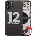 Back Housing W/ Charging Port Flex & Small Parts For iPhone 12 Pro Max (US Version) (Used OEM Pull: Grade C) (Graphite)