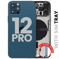 Back Housing W/ Small Parts For iPhone 12 Pro (EU / Global Version) (Used OEM Pull: Grade B) (Pacific Blue)