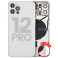 Back Housing W/ Small Parts For iPhone 12 Pro (US Version) (Used OEM Pull: Grade A) (Silver)
