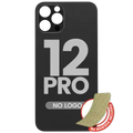 Back Glass With 3M Adhesive For iPhone 12 Pro (No Logo / Large Camera Hole) (Graphite)
